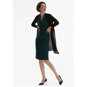 MM. Lafleur Graham Kimono Open Cardigan Sz L Black Knit Sweater Duster Sheer Rib